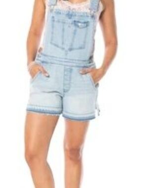 Juicy Couture Women's Jeans Denim Shorts Overalls Jumpsuit Sky Blue XS